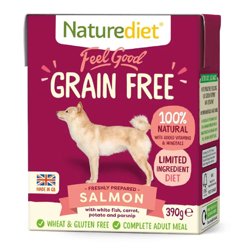 - Dog food for pregnancy and lactationNaturediet Feel Good Grain Free Salmon Complete Wet Dog Food 18 x 390g