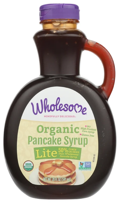 ---Wholesome Sweeteners Organic Pancake Syrup Lite 20 Fl Oz
 | Pack of 6