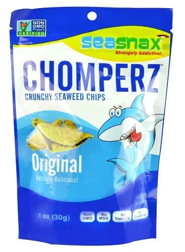  -Splash-proof food bowl AND Anti-choking slow food bowlSeaSnax Chomperz Crunchy Seaweed Chips, 1 oz
 | Pack of 8