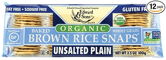 - Automatic induction pet water dispenserEdward & Sons Organic Plain Unsalted Brown Rice Snaps, 3.5 oz
 | Pack of 12