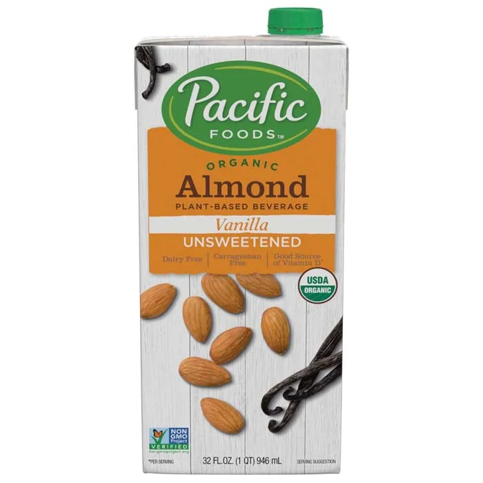 ---Pacific Foods - Organic Almond Beverage - Unsweetened Vanilla 32 fl oz