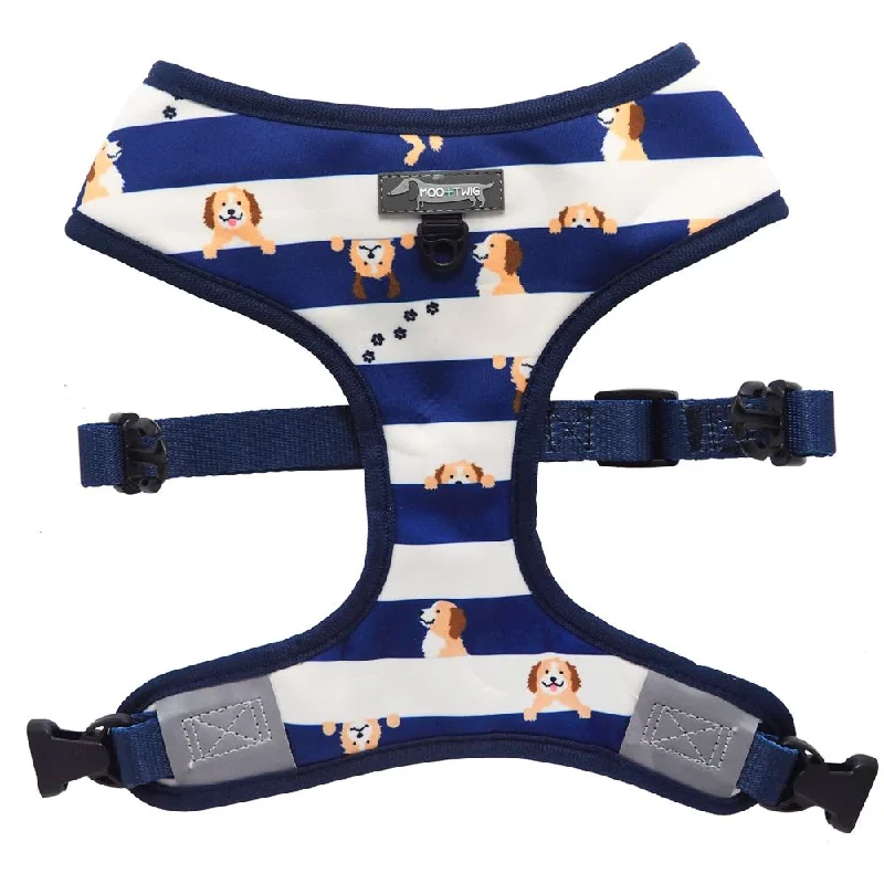 - Organic cotton dog bibsMoo+Twig Peek A Doo Reversible Dog Harness