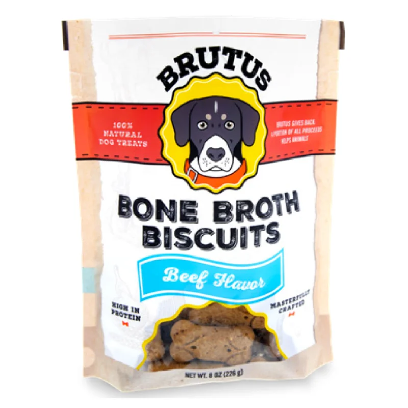 - Air box TSA certified check-inBrutus Bone Broth Beef Dog Biscuits