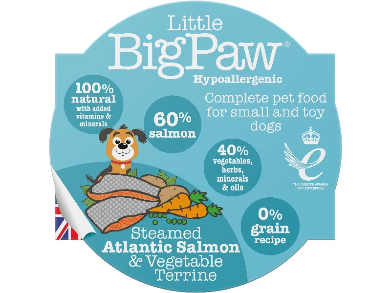 - Pet vitamin complex nutrition tabletsSteamed Atlantic Salmon & Vegetables 85g /Little BigPaw