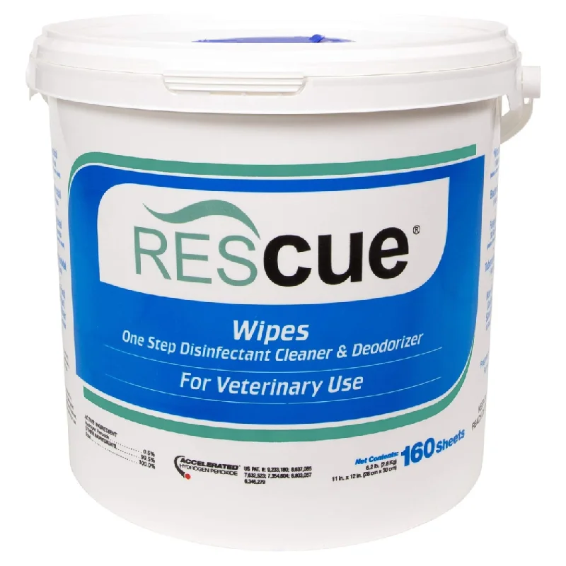 ---Rescue One-Step Disinfectant Cleaner & Deodorizer Wipes, 11x12-inch