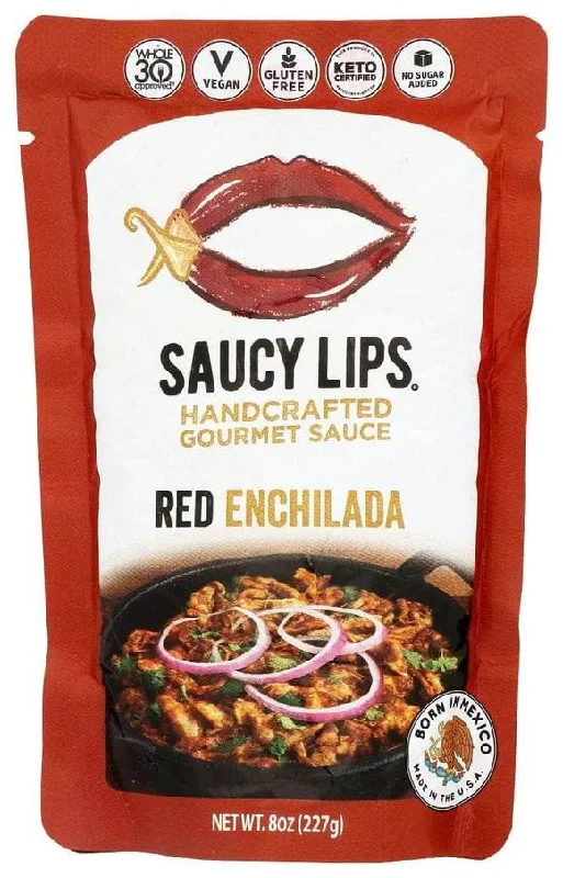 - Air box TSA certified check-inSaucy Lips Red Enchilada Sauce, 8 OZ

 | Pack of 6