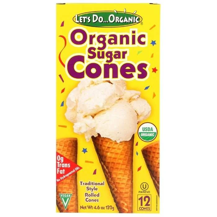 ---Let's Do Organic - Sugar Cones, 4.6oz