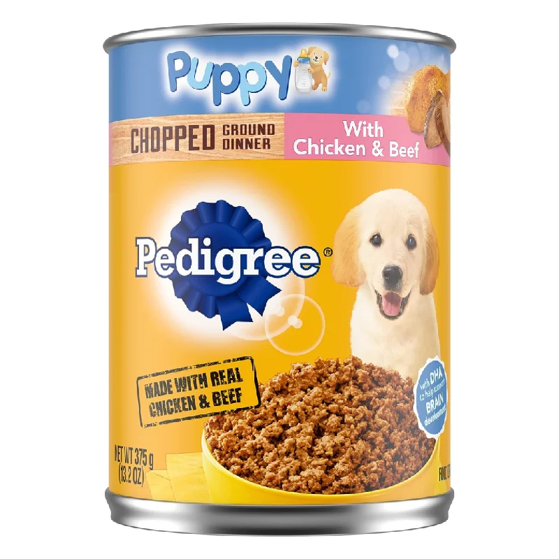 - Custom pet birthday cakePedigree Chopped Ground Chicken & Beef Canned Puppy Food