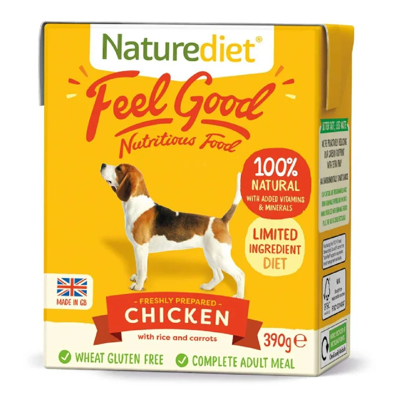 - ProNevus dog food palatabilityNaturediet Feel Good Chicken Complete Wet Dog Food 18 x 390g