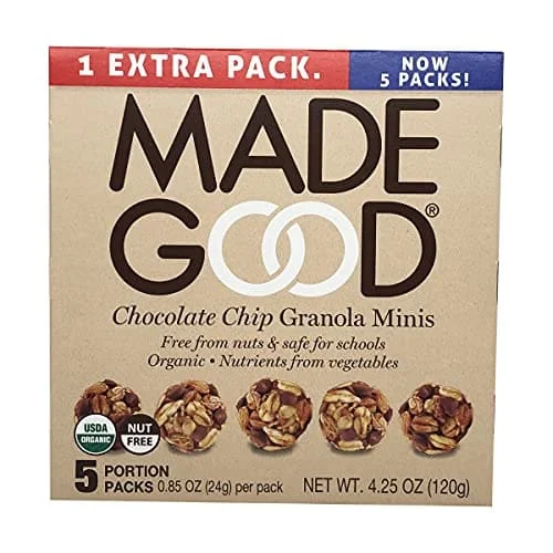 - Organic cotton dog bibsMade Good - Organic Granola Minis Chocolate Chip, 4.25 oz
 | Pack of 6