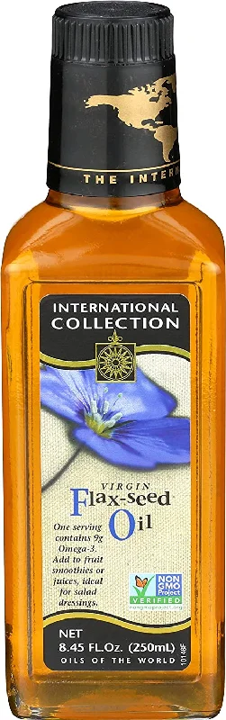 ---International Collection - Flaxseed Oil Virgin, 8.45 Fl Oz | Pack of 6