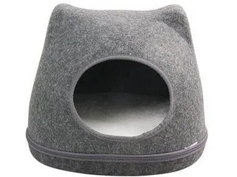 - ​​Christmas pet Christmas clothingPAWISE  Felt Cat Iglo Grey 40cm