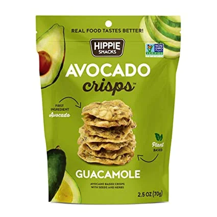 ---Hippie Snacks - Avocado Crisps Guacamole, 2.5 oz
 | Pack of 8