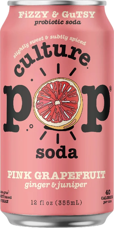 - ​​Christmas pet Christmas clothingCulture Pop Soda, Probiotic Pink Grapefruit, 12 oz
 | Pack of 6