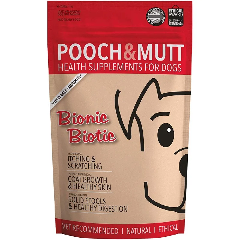 - Pet tear stain cleaning wipesPooch & Mutt Bionic Biotic Supplement For Dogs 200g