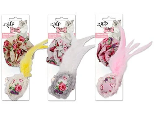 - Cat hair ball removal and hair removal creamAFP Shabby Chic - Flower and Feather Balls (2 pack)