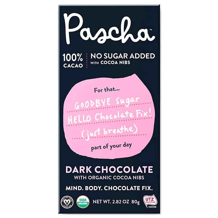 Pet ProductsPascha Organic Black Bar Dark Chocolate Bar 100% Cacao -- 2.82 oz
 | Pack of 10