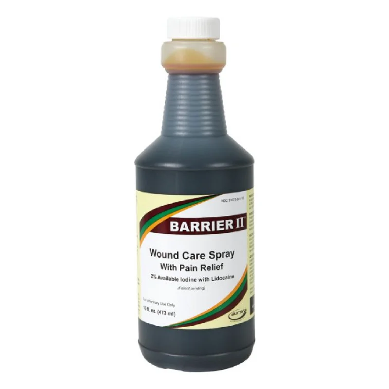 ---Barrier II Wound Care Spray with Pain Relief, Povidone-Iodine with Lidocaine