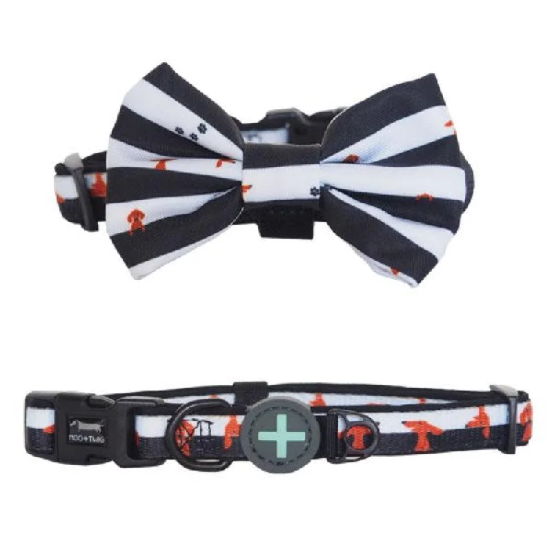 - Postoperative pet anti-licking Elizabethan collarMoo+Twig Peek A Moo Removable Dog Collar and Bowtie