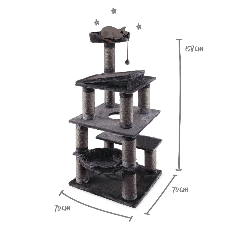 Pet ProductsKAZ CAT SCRATCHER 5 LEVEL PLAYGROUND CHARCOAL