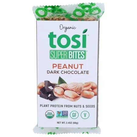 ---Tosi Organic Peanut Dark Chocolate Sea Salt SuperBites, 2.4 Ounce
 | Pack of 12