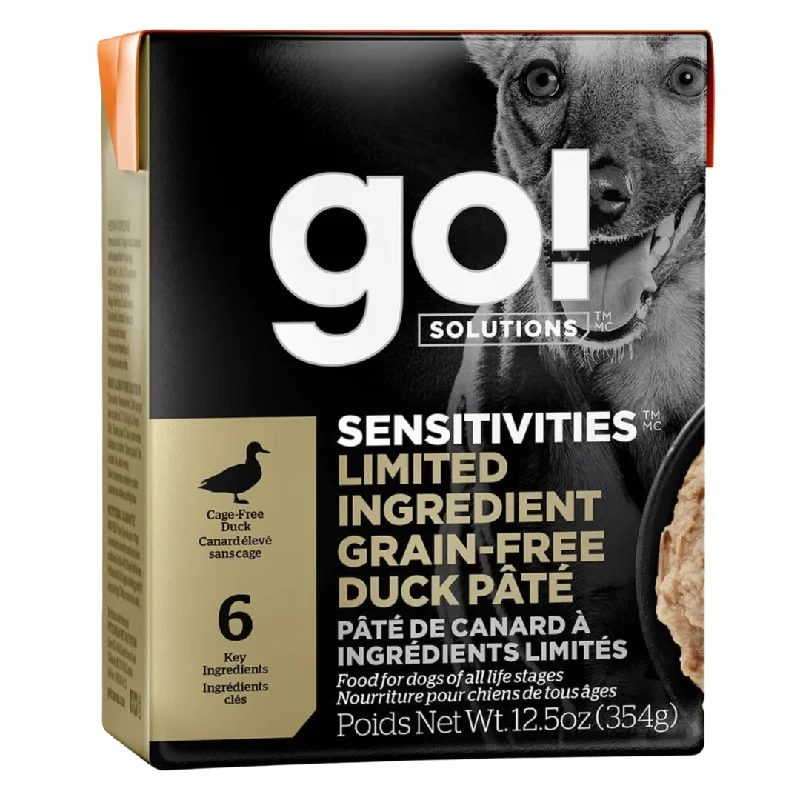 ---Petcurean Go! Sensitivities Limited Ingredient Grain Free Duck Pate Wet Dog Food