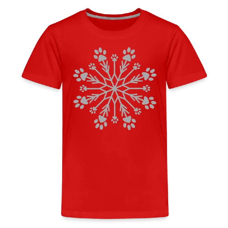 - Pet monitor with cameraPaw Snowflake Sparkle Print Kids' Premium T-Shirt