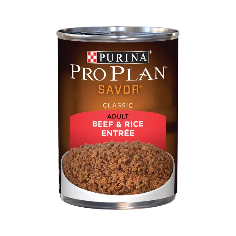 - Teething and chewing toys for puppiesPurina Pro Plan Savor Beef & Rice Canned Dog Food