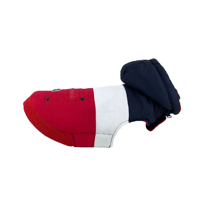 Focus on health and safety:Huskimo Mt Buller Dog Parka Coat - Navy/Red