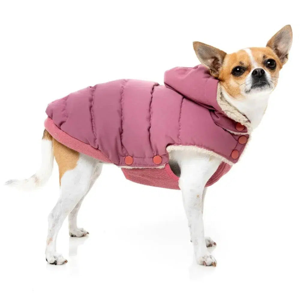 Pet retro style clothesFuzzYard | Essential Puffer Jacket - Mauve