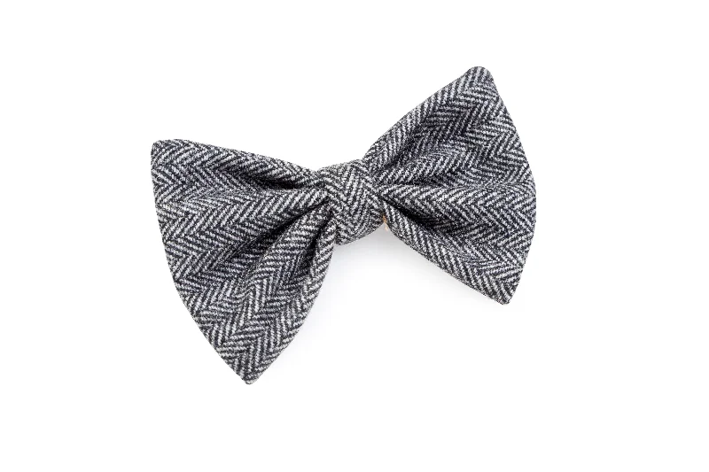 Large dog clothesGrey Tweed Bow Tie