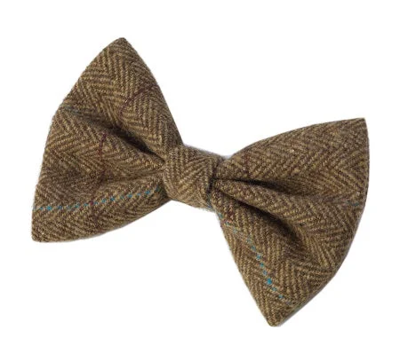 Classification by function or use:Brown Tweed Bow Tie